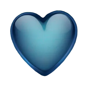 Smoky Blue Heart Emoji PNG Lrl PNG