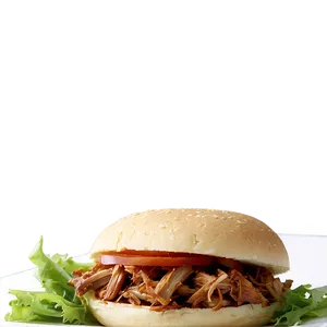 Smoky Pulled Pork Burger Png Rvd14 PNG image