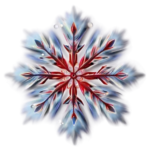 Smoky Red Snowflake PNG 06282024