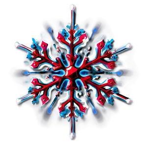Smoky Red Snowflake PNG Bqe