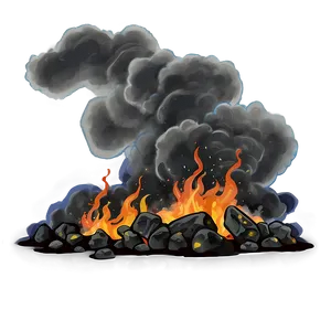 Smoldering Ashes Cartoon PNG 06122024 PNG