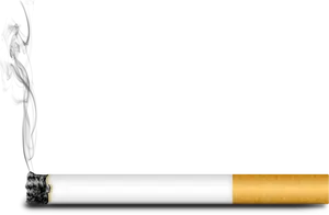 Smoldering Cigarwith Smoke PNG image