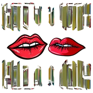 Smooch Kissy Lips PNG 74