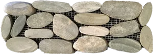 Smooth River Rock Cobblestone Mat PNG image