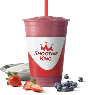 Smoothie King Berry Blend Product Presentation PNG image