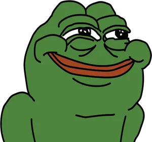Smug Pepe Frog Meme PNG image