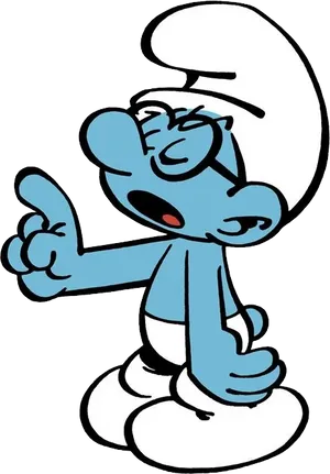 Smurf Pointing Gesture PNG