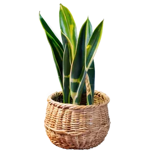 Snake Plant In Basket PNG 57