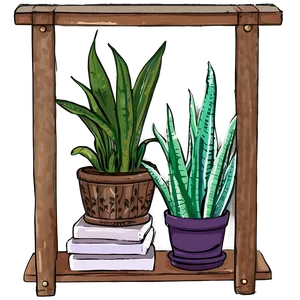 Snake Plant On Shelf PNG Eli32 PNG