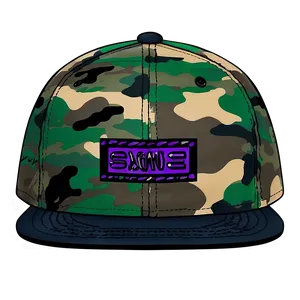Snapback With Camouflage Pattern PNG Qkj