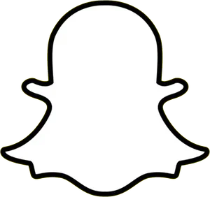 Snapchat_ Ghost_ Logo_ Outline PNG image