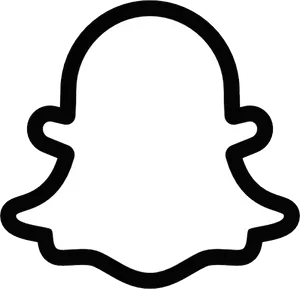 Snapchat_ Ghost_ Logo_ Outline PNG image