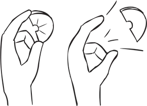 Snapchat Logo Hand Gesture Sketch PNG image