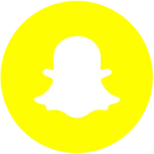 Snapchat Logo Yellow Background PNG image