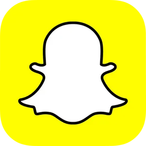 Snapchat Logo Yellow Background PNG