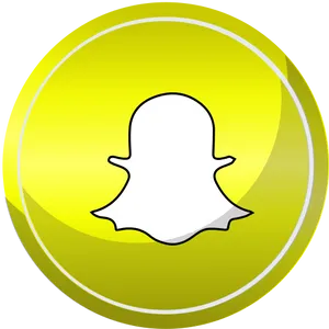 Snapchat Logo Yellow Background PNG image