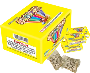 Snappers Firework Poppers Packaging PNG image