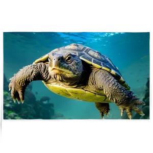 Snapping Turtle Swimming Underwater Png 06252024 PNG image