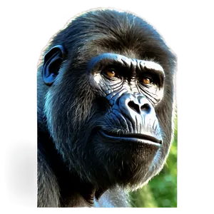 Snarling Gorilla Face Png Xct27 PNG image