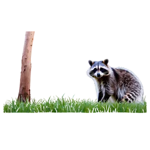 Sneaky Raccoon Scene PNG 05232024