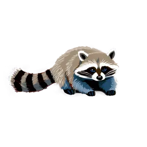 Sneaky Raccoon Scene PNG Alv31