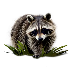 Sneaky Raccoon Scene PNG Hyw
