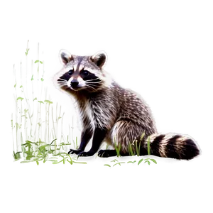 Sneaky Raccoon Scene PNG Skn73