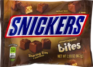 Snickers Unwrapped Bites Sharing Size Package PNG image