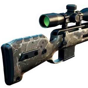 Sniper Rifle In Urban Camo PNG Bjw82 PNG