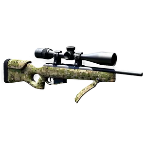 Sniper Rifle With Ghillie Wrap PNG 8 PNG