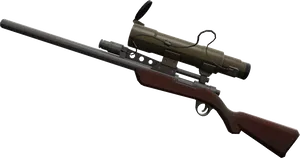 Sniper Riflewith Scope PNG image
