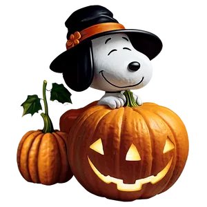 Snoopy And Pumpkin Halloween PNG Aqc81 PNG
