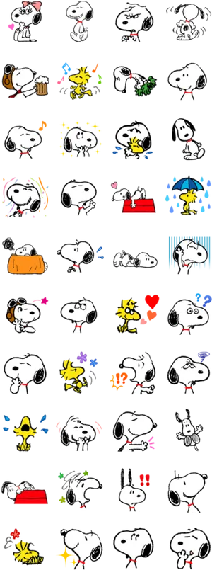 Snoopy Emotions Collection PNG image