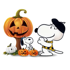 Snoopy Halloween Celebration PNG Fpd6 PNG