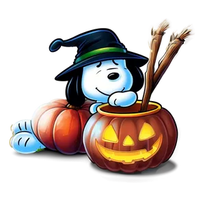 Snoopy Halloween Witchcraft PNG Jjq