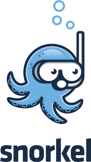 Snorkeling Octopus Cartoon PNG
