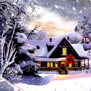 Snow Blanket Christmas Morning Png 95 PNG image