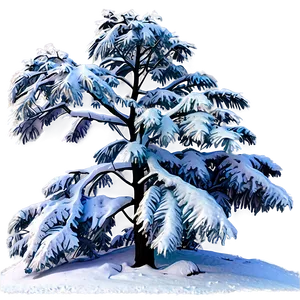 Snow Blanketed Tree Png 40 PNG image