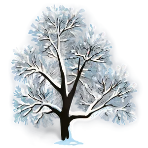 Snow Blanketed Tree Png Hkr3 PNG image