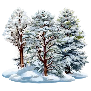 Snow Blanketed Trees Png Tik14 PNG image