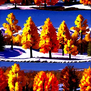 Snow Capped Fall Trees PNG 06212024 PNG