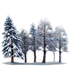 Snow-capped Mountain Trees PNG 05042024