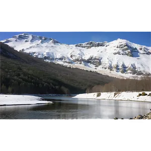 Snow-capped Mountains Behind Dam Png 06292024 PNG image