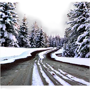 Snow-capped Trail Path PNG Kfp50
