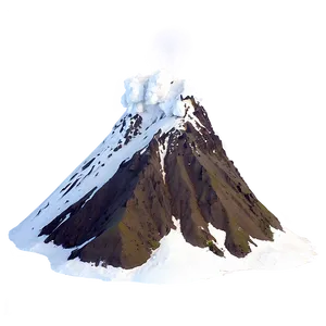 Snow-capped Volcano Png 05232024 PNG image