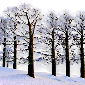 Snow Clad Trees PNG Sow1