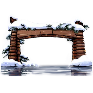 Snow Covered Bridge Scene Png 29 PNG image
