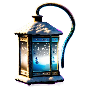 Snow Covered Christmas Lantern PNG 06252024