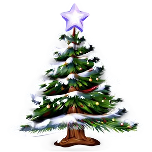 Snow-covered Christmas Tree Transparent Png 05262024 PNG image