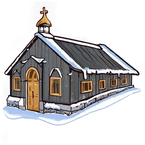 Snow-covered Church Winter PNG 65